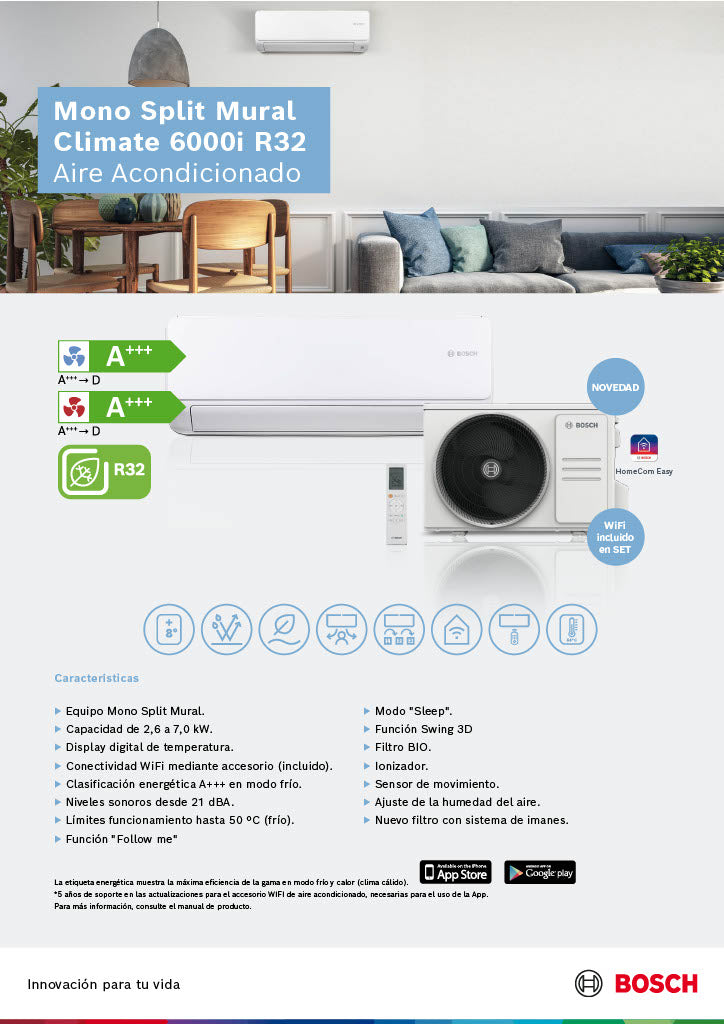 Junkers Bosch - Mono Split Climate 6000i R32